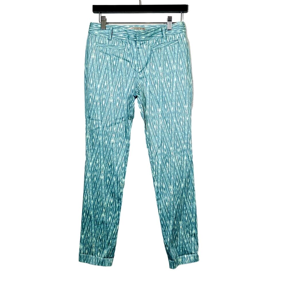 NEW! Love 21 Ankle Pant Trouser Green Mod Stripe Career Casual - S